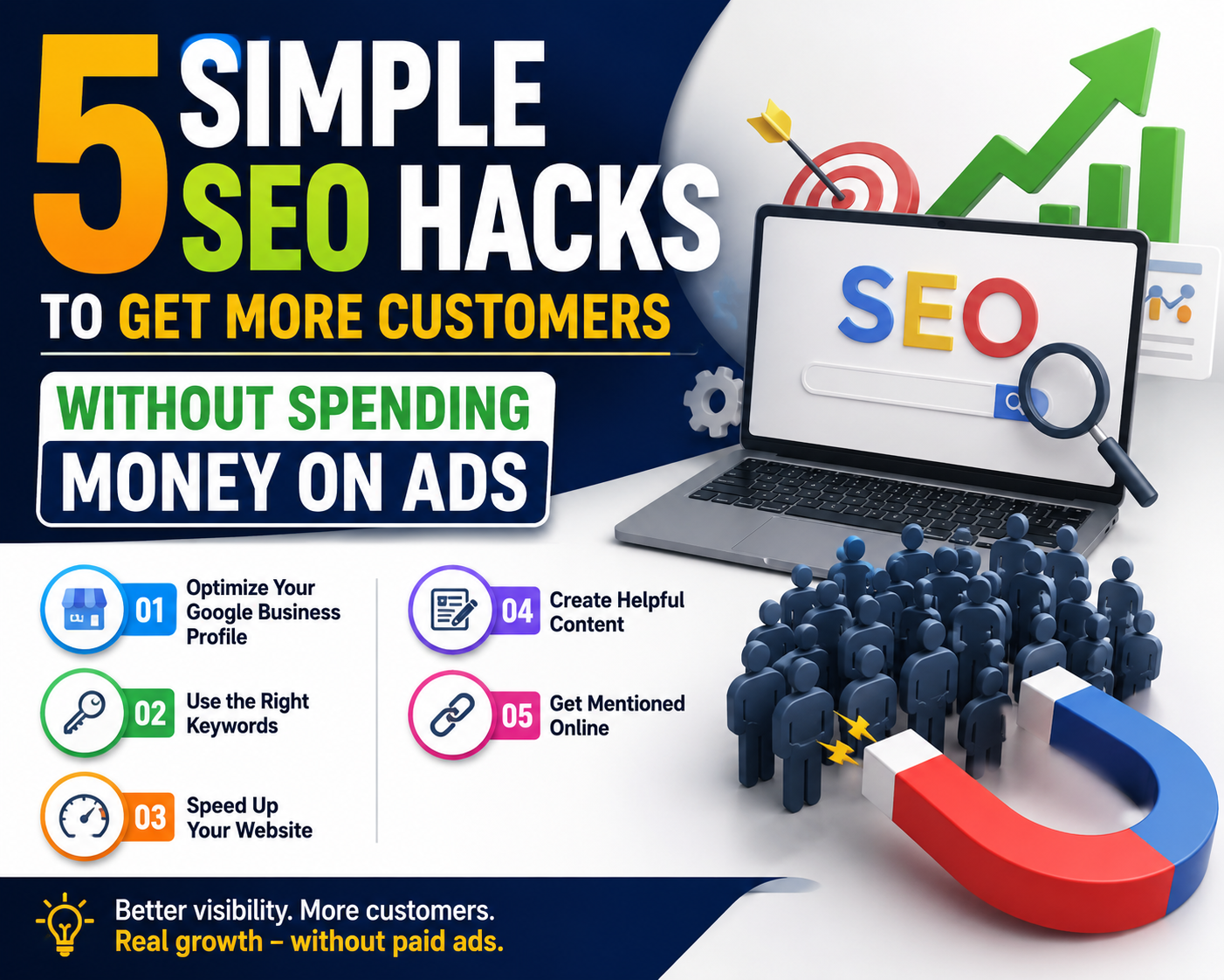 5 simple seo hacks to get more customers without spending money on ads