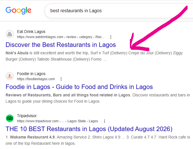 Image showing best restaurant in Lagos