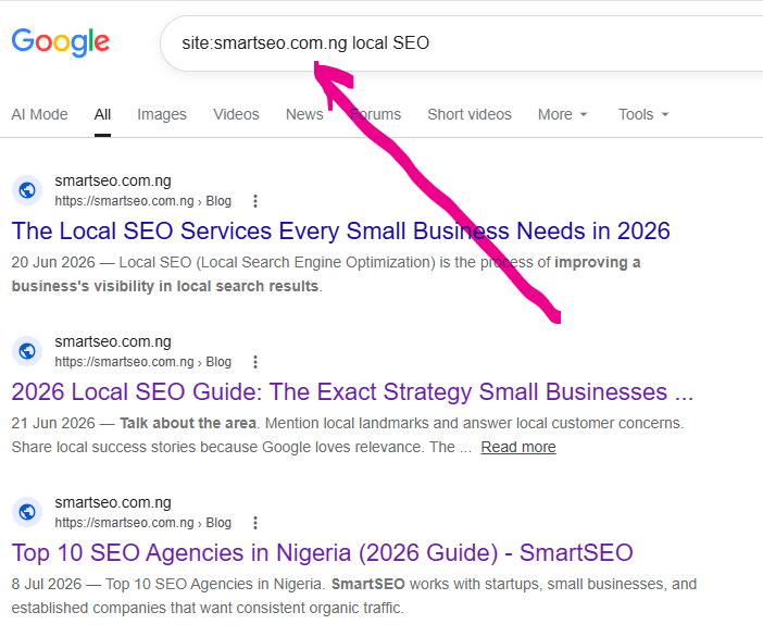 Image showing how to search on google