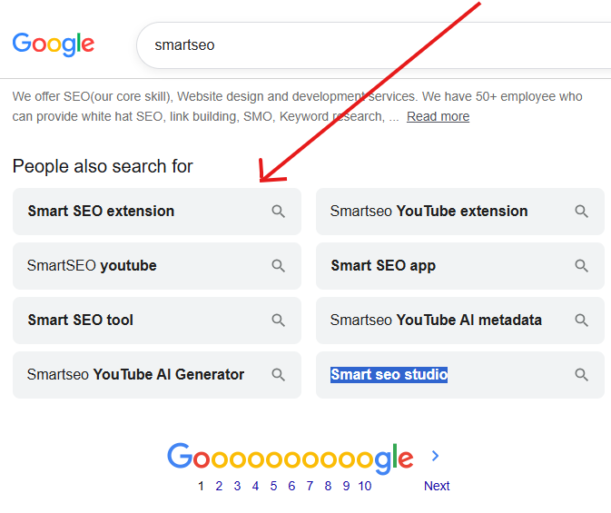 Image illustrating how People Also Search For works.